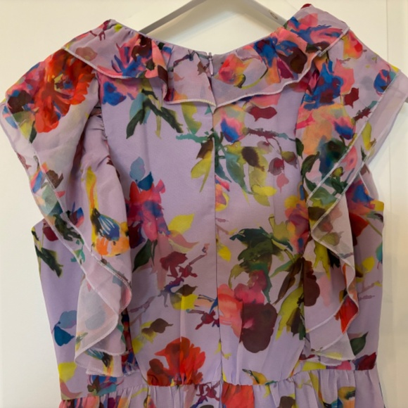 Floral Flouncy Feminine Teen Dress - Picture 5 of 7